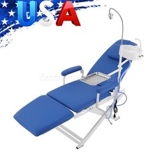 SANDENT Dental Portable Folding Chair LED Light For Air Turbine Unit 4 Hole