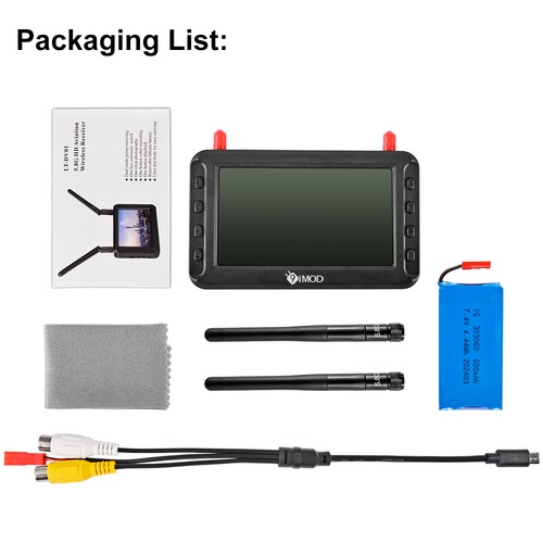9IMOD 4.3" 5.8G FPV Monitor Display for Frsky Flysky RadioLink RC Car Boat Drone - Picture 10 of 14