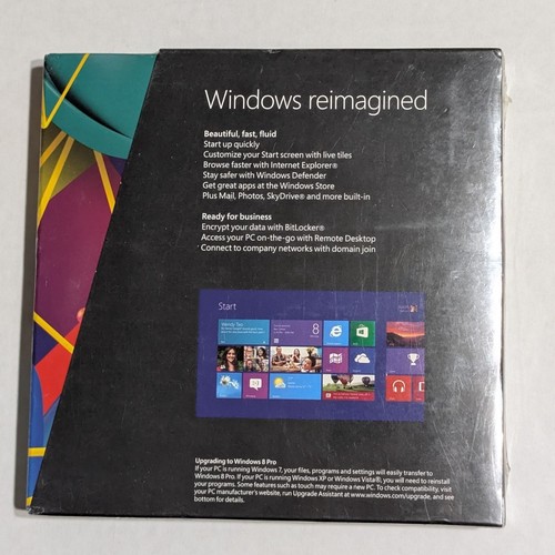 Microsoft Windows 8 PRO Full 64 32 Bit English NEW Factory Sealed - Picture 2 of 6