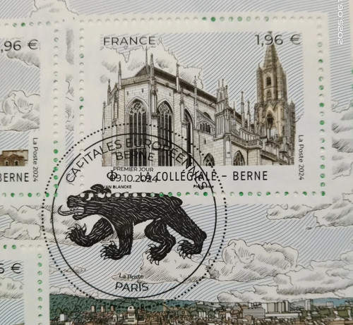 France 150 Years Of The UPU Souvenir Sheet Leaflet 2024-ZZIAA - Picture 5 of 6
