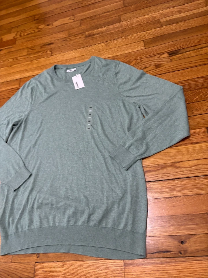 Suéter Sonoma Para Hombres Talla GRANDE 2XB Verde Poli Algodón Tejido Cuello Redondo Pullover Nuevo con Etiquetas $30 Foto 2 de 4