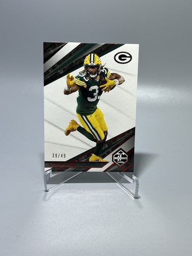 2021 Panini Limited #57 Aaron Jones Red Spotlight #/49 Packers/Vikings - Foto 1 di 4