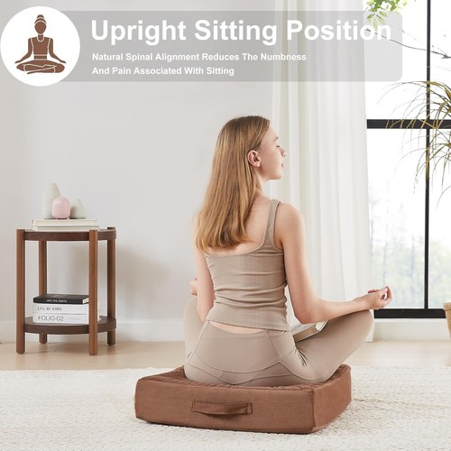 2-Piece High-Density Memory Foam Floor Pillows – Luxuriously Soft for Yoga - Picture 7 of 9