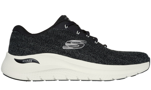 Herren Skechers Arch Fit 2.0 Road Wave Sneaker Schuh 232701 Schwarz/Weiß Marke - Bild 2 von 6