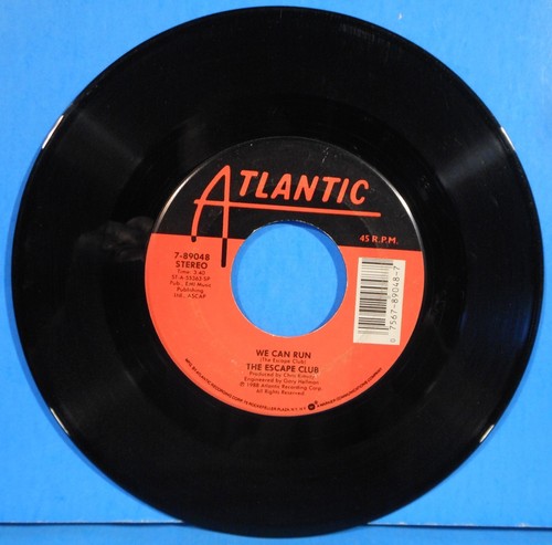 THE ESCAPE CLUB WILD, WILD WEST ~  WE CAN RUN 7" 45 RPM 1988 PLAYS GREAT! VG!!A - Picture 2 of 2