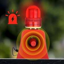 120dB Industrial Siren Sound Alarm Bell With LED Warning Light For Port  US