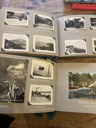 1950’s Vintage Photo ALBUM PHOTOS TOUR TRAVEL ITALY 2 Albums Postcards