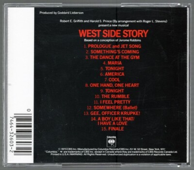 West Side Story CD, Original Broadway Cast 5050457097820| eBay