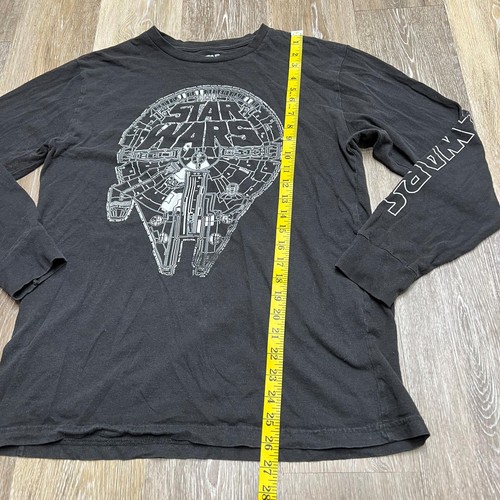 Camisa Pullover Gris Manga Larga Cuello Redondo Gráfica Star Wars Para Hombre Talla Mediana - Imagen 7 de 9
