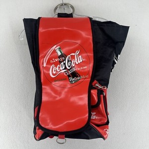 Vintage Coca Cola Backpack Red Black Shoulder Straps 18"