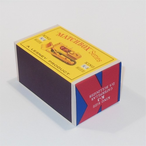Matchbox King Size 3a Caterpillar D.9 Bulldozer D Style Repro Box - Picture 2 of 5