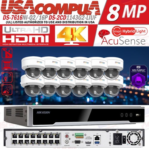 Hik OEM 16CH Security CCTV System 16POE NVR 4MP Network IR IP Camera 2.8mm Lot - Picture 20 of 22