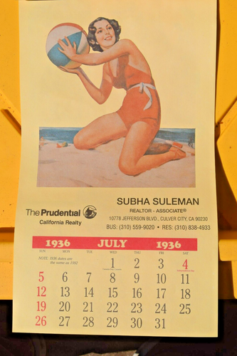 1936 Liberty Magazine Calendar Wonderful Monthly Color w/ article & ad's on back - Picture 13 of 20