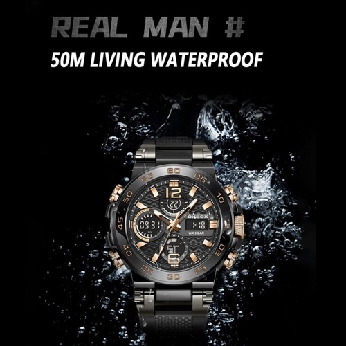Men’s Quartz Watches Calendar Luminous 5ATM Waterproof Casual Luxury Wrist Watch - Picture 6 of 8