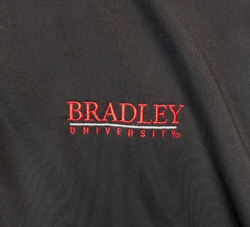 Under Armour NCAA Bradley University Polo Shirt 2XL Loose Black Embroidered Logo - Picture 4 of 4