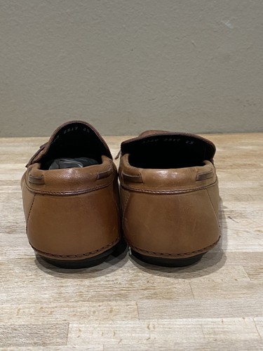 Mocassini uomo Gino Cherruti mocassini scarpe eleganti marrone MEX 25 US 7 pelle slip on - Foto 4 di 11