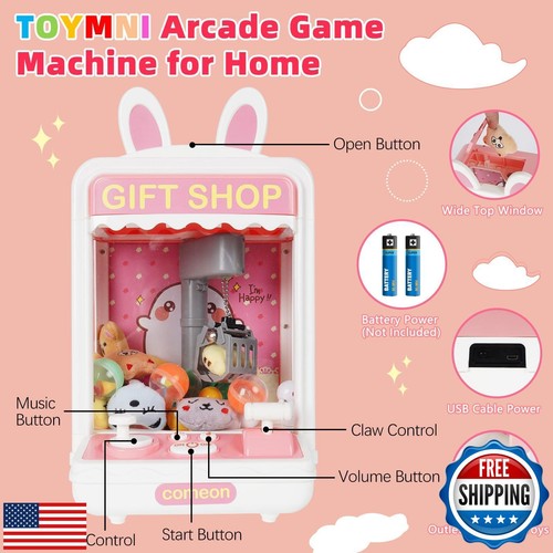 TOYMNI Mini Claw Machine, Claw Machine for Kids with Lights, Mini Vending Mac - Picture 5 of 5