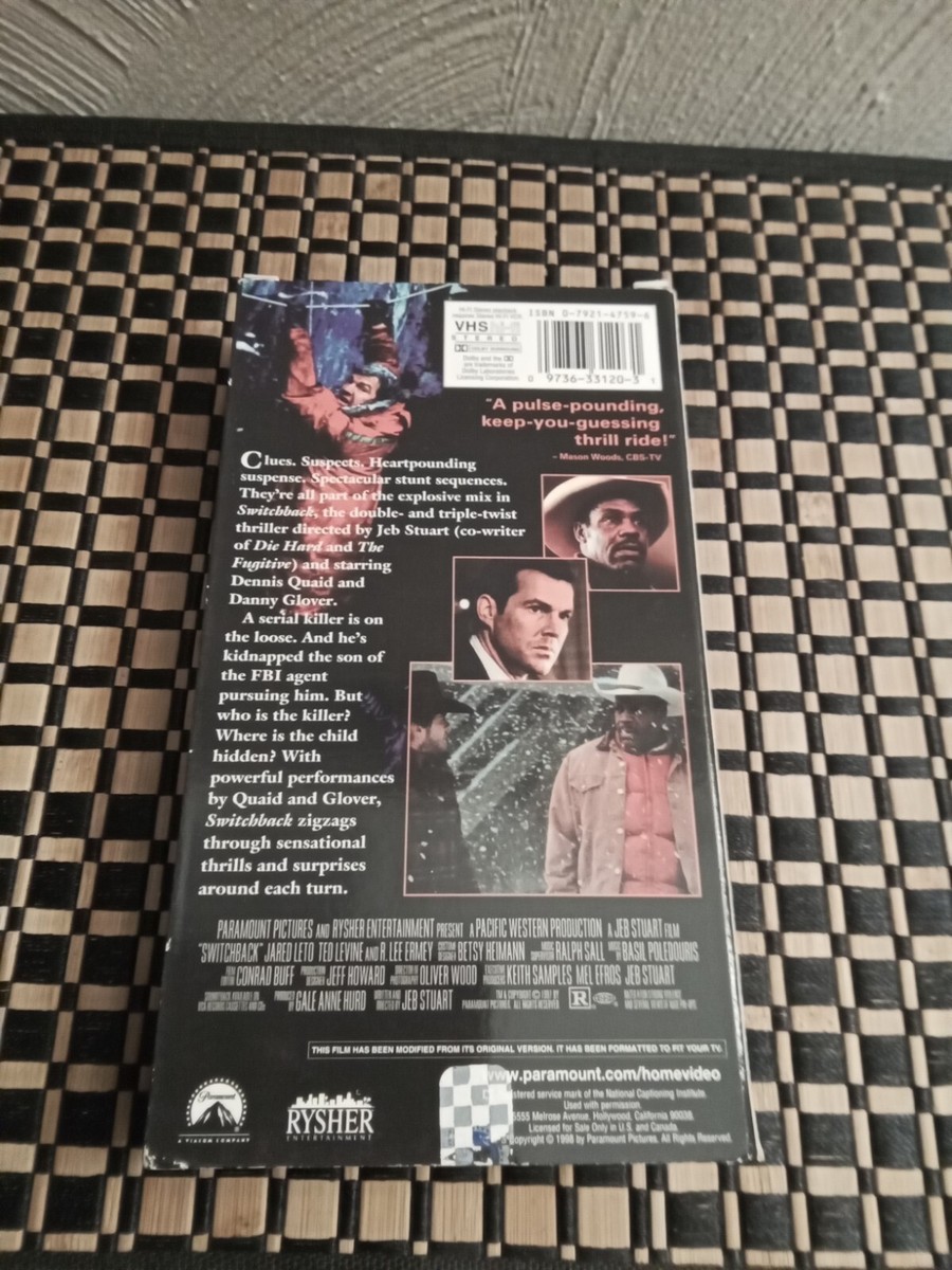 Switchback (VHS, 1998) B1 97363312031| eBay