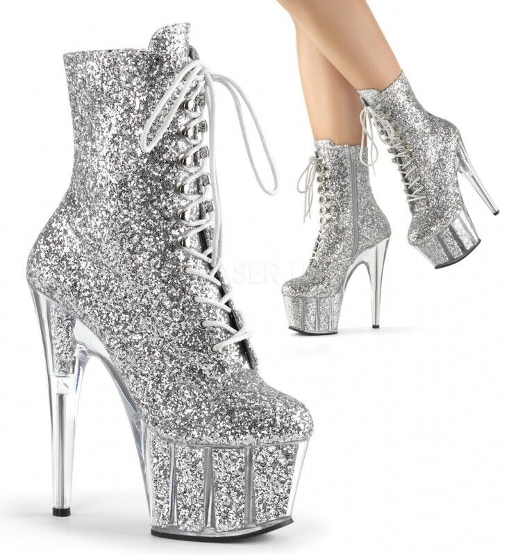 Pleaser plataforma botines adore - 1020g plata Pleaser plataforma botines adore adore adore - 1020g plata hasta 42% de descuento