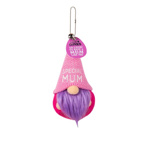 Personalised Name Lucky Gonk Bag Charm Keyrings Handbag Accessory Mum Dad Gift - Picture 43 of 142