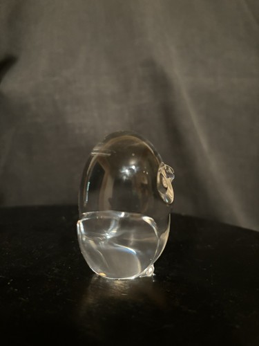 GORGEOUS Steuben ART GLASS BARN OWL FIGURINE Paperweight Hand Cooler - Picture 2 of 5