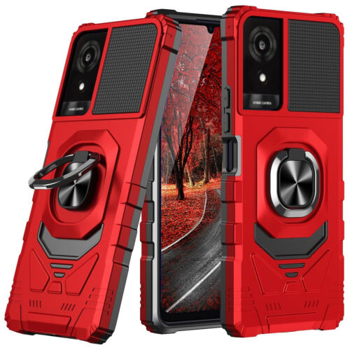 For TCL 50 LE Phone Case Metal Ring Magnetic Support Kickstand Cover - Picture 18 of 24
