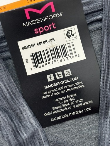 Bragas de bikini Maidenform tiro bajo sin show logotipo deportivo 5 pequeñas nuevas con etiquetas platino - Imagen 5 de 9