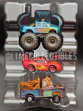 DISNEY PIXAR CARS ROAD TRIP IVY LIGHTNING MCQUEEN MATER 3 PACK SAVE 6% GMC