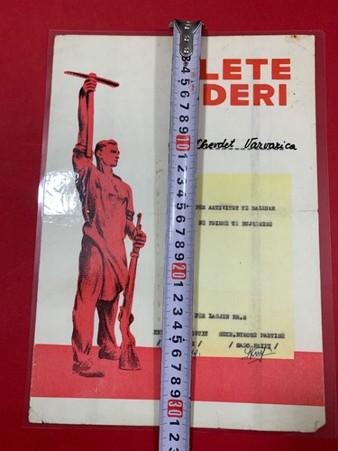 SELTENES ALBANISCHES DOKUMENT EHRENURKUNDE KOMMUNISMUSZEIT - Bild 6 von 7