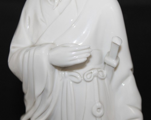 Two Chinese Dehua Blanc de Chine Figurine Porcelain Statue - Picture 4 of 24