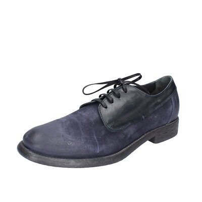 Men's shoes MOMA 9 (EU 42) elegant blue suede leather EX627-42