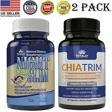 Night Slim Body Fat Burn & Chia Seed Oil Extract Weight Loss Dietary Supplement