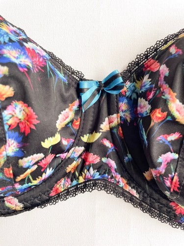 Sujetador Freya 1873 Afterglow Acolchado Media Copa Multicolor 28G Negro Floral EXCELENTE - Imagen 2 de 9