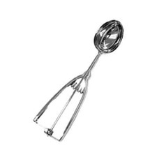 Thunder Group 1-1/2oz Twin Handle Ambidextrous Stainless Steel Oval Disher
