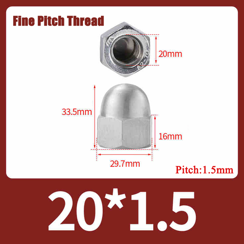 Hex Domed Cap Nut Hexagon Dome Head Nut Stainless Steel/Nylon/Brass/Carbon Steel - Picture 51 of 112