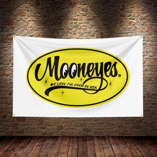 Moon eyes Car Racing Flag Banner Tapestry Wall Hanging Room Garage Décor 5x3ft - Picture 23 of 24