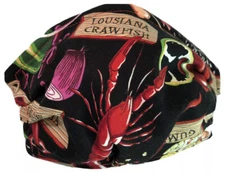 Cajun Cuisine Louisiana Crawfish / Red Face Mask Triple Layer Double Wire Fitted