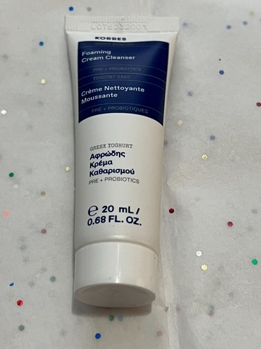 KORRES Greek Yoghurt Foaming Cream Cleanser Sealed Travel 0.68 fl oz./20 ml New - Picture 2 of 4