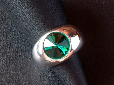Designer Ring - Turmalin Synthese - Sterlingsilber - 925 - Spezial Cut - 53 & 55