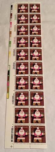 Block of 20 USPS 15-Cent Christmas Issue Stamps Santa Claus s1800 MNH 1979 - Picture 1 of 8