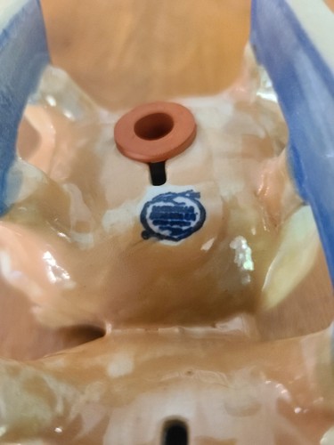 Vintage Louisville Steinzeug Keramik "Du und ich" zwei Doppel Schaukel Sparschweine - Bild 9 von 11