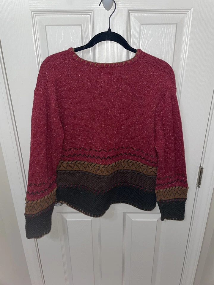 Suéter Christopher & Banks Vintage Años 90 Bordado a Mano-Western & Block Coogi Foto 4 de 4