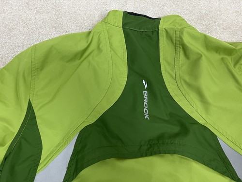Brooks Jacket Womens Large Green Coat Windbreaker Shelter Lined Ladies - Picture 12 of 14