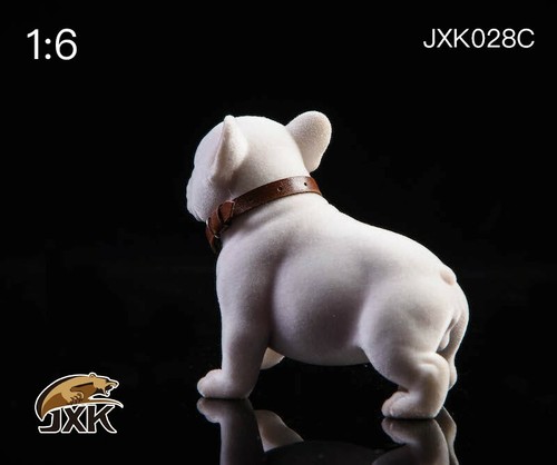 JXK 1:6 JXK028C Französische Bulldogge Haustier Welpe Tier Statue für 12" Actionfigur Spielzeug - Bild 2 von 4