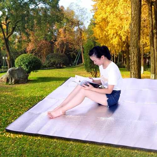 Outdoor For Camping Picnic Blanket 200*200cm Moistureproof Aluminium Foil Mat - Picture 6 of 18