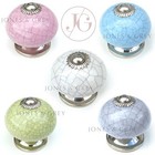 SHABBY CHIC VINTAGE STYLE CERAMIC CRACKLE DRAWER DOOR KITCHEN HANDLES KNOBS