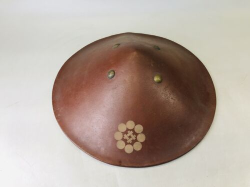 Y6706 JINGASA Family crest  Japan antique samurai hat yoroi armor helmet gear - Afbeelding 1 van 16