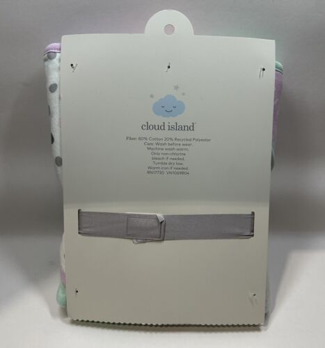 Baby Girls' 3pk Dino Infant Hooded Bath Towel Set - Cloud Island, Purple & White - Picture 2 of 2