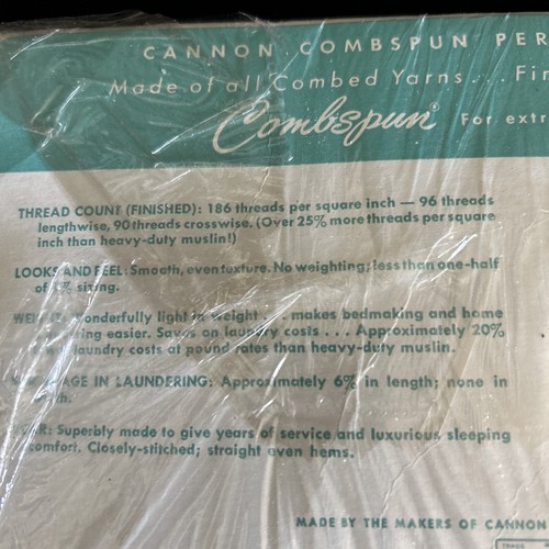 VTG Cannon Percale 2 Standard Pillowcases Combspun Cotton Pink Sampler Flower - Picture 5 of 9