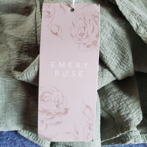 Emery Rose Short Romper Loose Knot Front Sleeveless Jumpsuit with Pockets Large - Picture 5 of 9